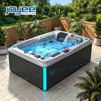 Bain Spa Personnalisé JOYEE pour 2 Personnes, Jacuzzi Double Premium en Acrylique Aristech avec Contrôle Gecko