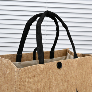 <span class=keywords><strong>Borsa</strong></span> Shopper Personalizzata in Iuta Naturale Ecologica, Riutilizzabile, Impermeabile, con Lettere Stampate - Product Image 3