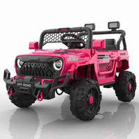 Voiture électrique 12V 4x4 pour enfants, 2 places, tout-terrain, avec télécommande, lumières LED, musique et portes ouvrables