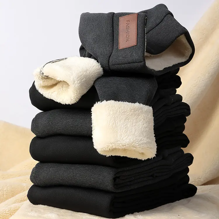 2023 Fleece Pants Women's Outerwear Winter High Waist Pantyhose Large Size Thickened Lamb Velvet Leggings Bottoming Warm Pants