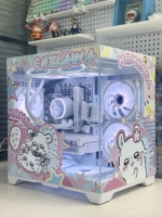 Boîtier d'ordinateur Mid-Tower personnalisé Chiikawa DIY Anime Character en métal avec support pour refroidissement liquide et vue panoramique - Boîtiers et tours d'ordinateur