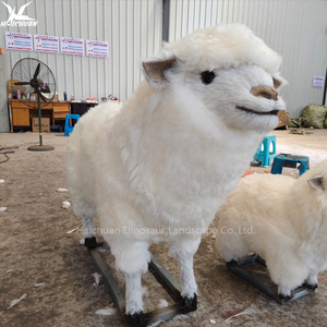 Personalizable tamaño <span class=keywords><strong>real</strong></span> Animatronic Animal cabra lindo realista Merino oveja estatua con piel <span class=keywords><strong>Real</strong></span> para la decoración de la granja - Product Image 6