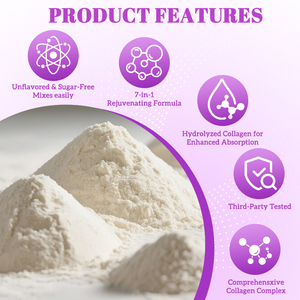 Pabrik Grosir Super Kolagen Protein Peptida Bubuk Asam Hialuronat Vitamin C Suplemen untuk Kecantikan Kulit dan Anti-Penuaan - Product Image 3