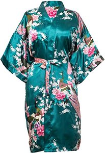 Satin Silk Women Wedding <strong>Bridemaid</strong> <strong>Robe</strong> Sexy Crane Print Bathrobe Short Long Kimono Night Gown <strong>Robe</strong> Fashion Dressing Gown Female - Product Image 1