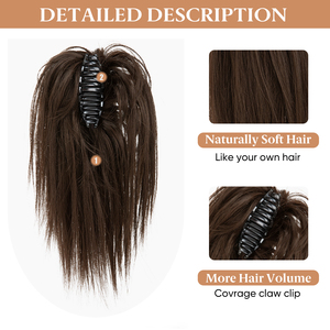 Vente en gros <span class=keywords><strong>Chignon</strong></span> synthétique soyeux droit <span class=keywords><strong>chignon</strong></span> <span class=keywords><strong>chignon</strong></span> à griffes pour femmes <span class=keywords><strong>postiche</strong></span> queue <span class=keywords><strong>de</strong></span> cheval postiches - Product Image 2