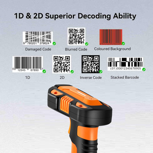 Escáner de código de barras 1D inalámbrico, lector de código de barras 2D Bluetooth, lector de código <span class=keywords><strong>QR</strong></span> USB de grado Industrial, PDF417 para IOS, <span class=keywords><strong>Android</strong></span>, IPAD - Product Image 2