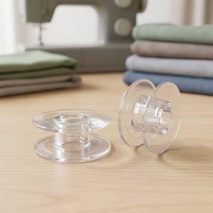 AA0054 <b>Sewing</b> machine plastic bobbin |Clear Plastic <b>Sewing</b> Bobbin <b>Case</b> Round Simple Design for <b>Sewing</b> Machine Accessory - Product Image 3