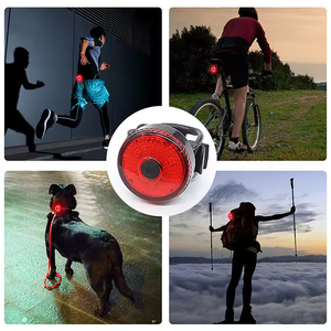 Feu arrière de vélo en ABS, alimenté par batterie, étanche, LED, pour VTT, lumière d'avertissement arrière, conduite nocturne - Product Image 4