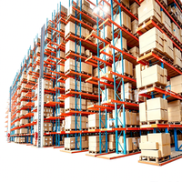 Système de rayonnage à palettes double face robuste pour entrepôt, étagères en acier réglables en hauteur pour centre logistique