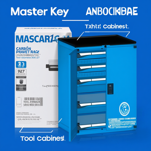 Fami Master Key Comfort Drawer <b>Cabinet</b> 36X27 With 3 Drawers Blue Ral5012 <b>Tool</b> <b>Storage</b> <b>Cabinet</b> - Product Image 2