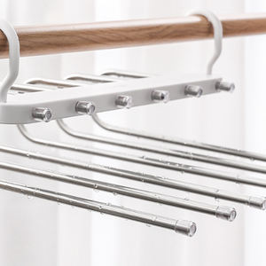 ชั้นแขวนกางเกงทำงานได้อย่างมหัศจรรย์พร้อมชั้นพับเก็บได้สำหรับแขวนกางเกงและเสื้อผ้า - Product Image 4