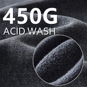 Sweats à capuche en molleton vierge surdimensionné à logo personnalisé sans ficelle broderie poids lourd vêtements de rue sweats à capuche pour hommes lavage à l'acide uni - Product Image 6