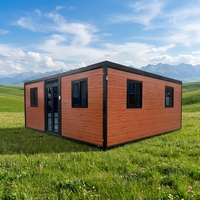 Maison conteneur préfabriquée complète de 40 pieds sur 20 pieds, mobile et extensible, type « Granny Flat », avec 2, 3, 4 ou 5 chambres, transportable