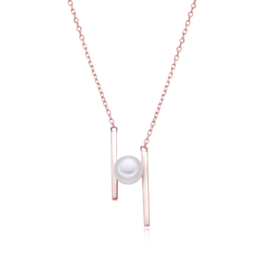 Elegante collar de perlas de agua dulce de Plata de Ley 925 para mujer accesorio de moda - Product Image 3