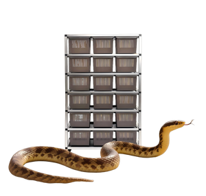 Système de support empilable 4x2x2 pour animaux de compagnie-Grand <span class=keywords><strong>terrarium</strong></span> de 120 gallons avec cachettes, coussin chauffant et thermostat - Product Image 2