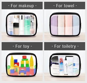 Pink Cute clear <b>Makeup</b> Bag Clear Transparent Cosmetic <b>Case</b> with Zipper for Women Custom Logo Vinyl <b>Makeup</b> Bag - Product Image 5