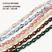 En gros, Sangle de sac bandoulière et cordon de cou en maillons d'acrylique marbré épais, design créatif, ajustement universel, mélange de couleurs