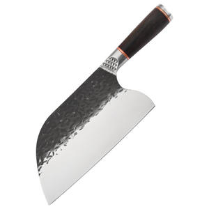 سكين مطبخ 9*8 بوصة بمقبض أسود من خشب الصندل معدن قديم مزور للجزارين - Product Image 6