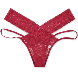 Tanga de Encaje Tejido Transpirable con Corte en V, Estilo Moderno, Directo de Fábrica, para <span class=keywords><strong>Mujer</strong></span>, Sexy - Product Image 3