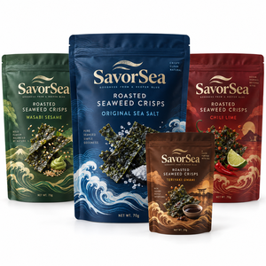 Saco Stand-Up com Zíper e Janela Transparente para Embalagem de Cereais e Quinoa Crocante, Grau Alimentício, para Almoço Escolar - Atacado - Product Image 1