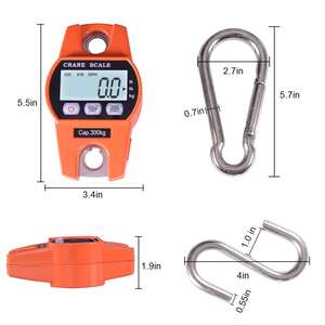 Mini Digital Crane <span class=keywords><strong>Scale</strong></span> mit Haken 300 Kg660lbs Elektronische hängende Jagd waage Verwendung für Gepäck/Tier/Hoch leistungs arbeiten/Angeln - Product Image 2