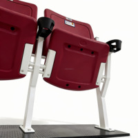 Sièges de stade sportifs fixes au sol, en HDPE, pliables, avec porte-gobelet, ignifuges, anti-vandalisme, résistants aux intempéries