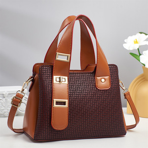 Bolso Tote Cruzado Multiusos de Gran Capacidad con Diseño de Macaron a Rayas, Correa Ajustable y Cierre de Cremallera, Forro de Poliéster - Product Image 5