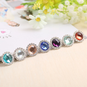 Cabujón redondo de diamantes de imitación de base plana de 20mm para joyería, accesorios para el cabello DIY y manualidades, Origen Yiwu - Product Image 2