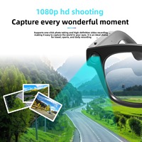 Gafas inteligentes con cámara HD de 1080P con almacenamiento de 64GB, WiFi independiente, en línea, Control de gestos AI para traducción de fotografía