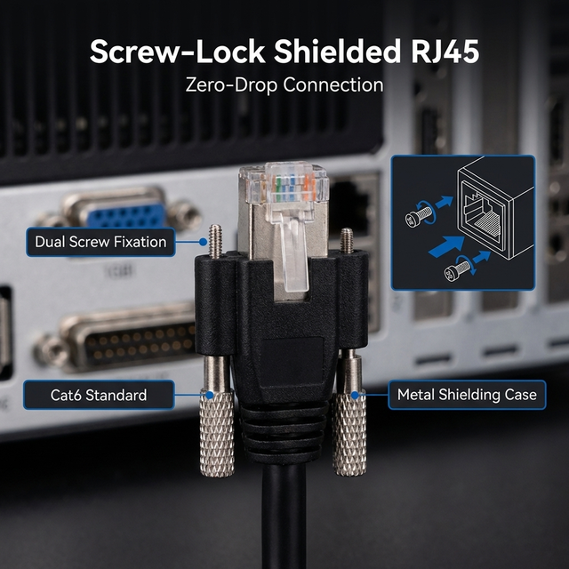 8p Female to RJ45 Ethernet Cable Machine for CCD Industrial Camera Provide Highest Fidelity for Long Distance Data Transmission