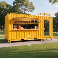 Café en conteneur à vendre, kiosque de café préfabriqué, café en conteneur extérieur personnalisé