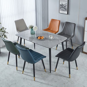 Sedie di Lusso Imbottite in Stile Nordico Moderno per Cucina e <span class=keywords><strong>Sala</strong></span> <span class=keywords><strong>da</strong></span> <span class=keywords><strong>Pranzo</strong></span>, Sedie Industriali Trapuntate in Pelle PU per Ristoranti e Hotel - Product Image 3