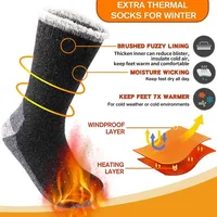 Haute qualité épaissir laine chaussettes hiver neige Sports de plein air chaussettes pour hommes femmes thermique polaire éponge boucle chaussettes ski