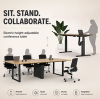 Table de réunion électrique réglable en hauteur pour bureau, bureau debout intelligent, mobilier de salle de conférence