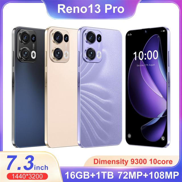 Reno 13Pro Android 15 Smartphone 5G 16GB 1TB 7.3 Inch 108MP Beauty Cam 10 Core Dual SIM Face Unlock