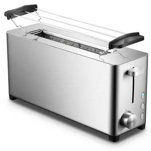 Factory Customized Stainless Steel 2 Slice Toaster With Grill Kitchen Home Multifunctional Breakfast Bread Toaster