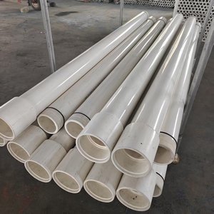 Tubos de columna de pozo UPVC Bombas sumergibles Tubos elevadores Medidor Medición Calidad Extrusión Technics Modelo Cabeza - Product Image 1