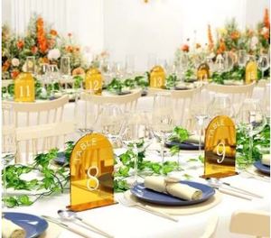 Acrylique moderne or argent signes réservés porte-cartes de siège nouvelle réservation pour les banquets de mariage et l'hôtel utilisation <span class=keywords><strong>en</strong></span> plein air et dans le salon - Product Image 6