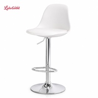 Tabouret de bar réglable en hauteur avec logo personnalisé, pivotant, en cuir et structure métallique pour la maison et les bars commerciaux
