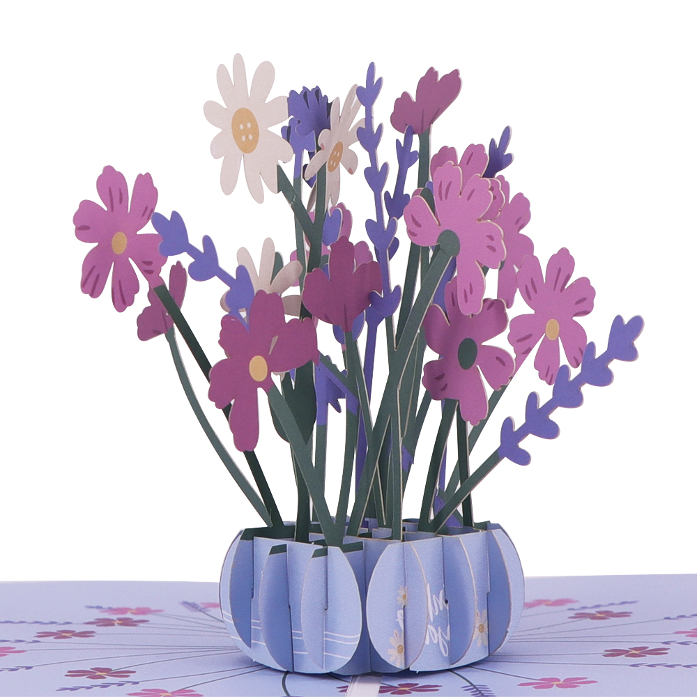 Роскошные поздравительные открытки для малого бизнеса с 3d выдвижными цветами и лазерной гравировкой на заказ