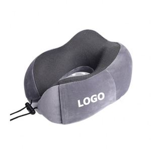 Custom Logo Memory Foam Travel Neck - Comfortable U Shaped Airplane Pillow for Promotional Gifts - Product Image 1