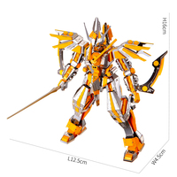Piececool Modern Crescent Blade Armor 3D Metal Puzzle Model Kit UV Printing DIY Assembly Warrior Fantasy Collectible untuk Dewasa