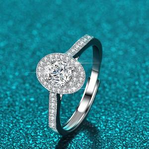 Vvvvvvv1 0.5ct sanite 925 תכשיטי כסף סטרלינג בצורת יהלום בהתאמה אישית עגולה - Product Image 3