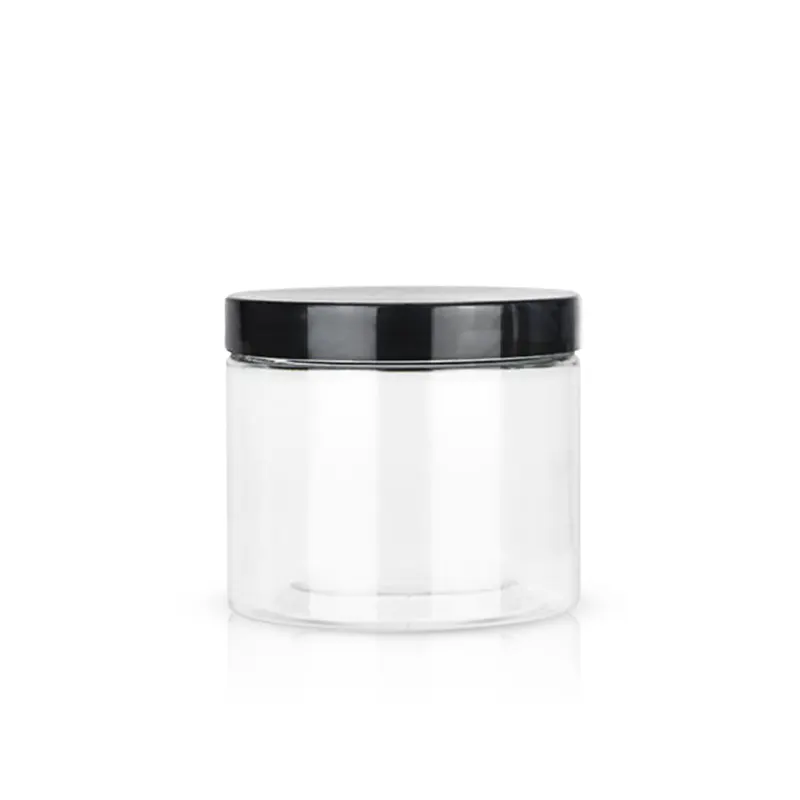 Most popular 1oz 2oz 3oz 4oz 8oz clear round pet plastic jar  food grade plastic container