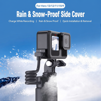 Vente Flash : Cache-batterie latéral étanche à la pluie et à la neige pour GoPro Hero 13/12/11/10/9 – Chargez pendant la prise de vue – Accessoire pour Vlog en extérieur