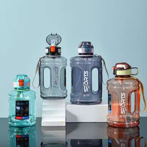 Best-selling 1000-2500ml Multi-functional Sports Ton Barrels Customizable <b>Straw</b> Water Bottles, High-quality Bottle Caps Portable - Product Image 1