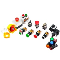 Selector giratorio momentáneo de encendido/apagado de 22mm, interruptor de botón de parada de emergencia Industrial