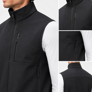 Gilet de golf en polyester pour homme, fermeture éclair intégrale, col montant, multi-poches, sans manches, pour la randonnée en plein air, décontracté, sportif, léger - Product Image 4