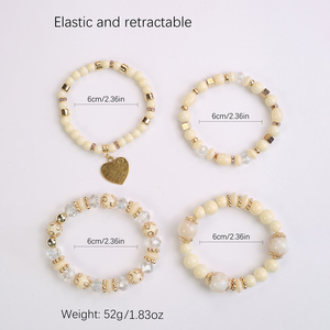 <span class=keywords><strong>2026</strong></span> 패션 신상품 보헤미안 컬러풀 유리 비즈 쥬얼리 레이어드 팔찌 커플 펜던트 여성용 도매 - Product Image 2