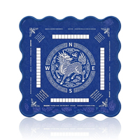 Tapis de Mahjong en Néoprène Rose Coquette de 31,5 Pouces, Antidérapant, Réduction du Bruit, Écologique, Housse de Table pour Dominos, Jeux de Cartes et Poker